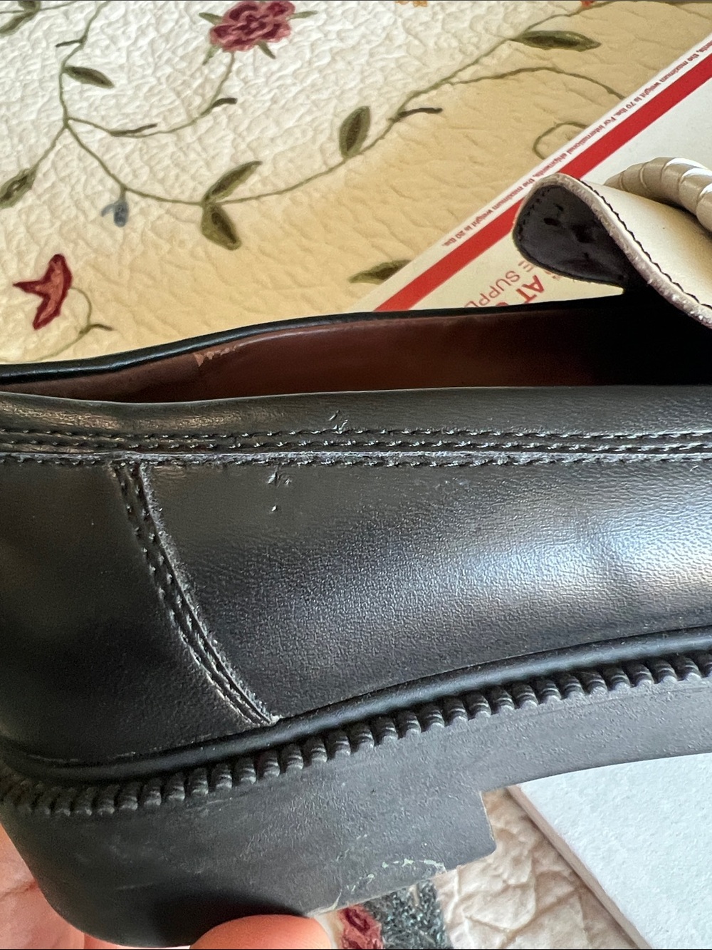 Marc Fisher Women’s Calixy Fringe Slip-on Loafers Size 8M Black Cream Preppy - Picture 7 of 10